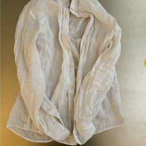 Venroy white linen shirt in small - great condition